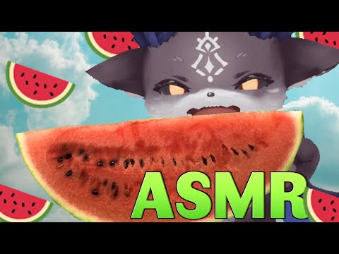🍉watermelon ASMR /すいか Eating Sounds/咀嚼音注意 🍉《でびでび・でびる》