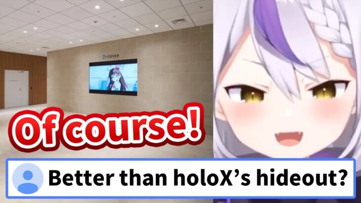 Laplus gets surprised by Hololive’s new studio that is way better than holoX’s Hideout [Hololive]