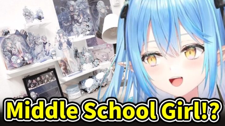 Lamy gets surprised by the room of Middle school girl who is Lamy’s fan【Hololive/Eng sub】
