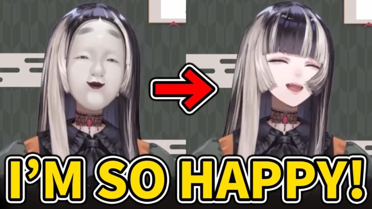 Raden takes off her mask when she feels too happy【Hololive/Eng sub】