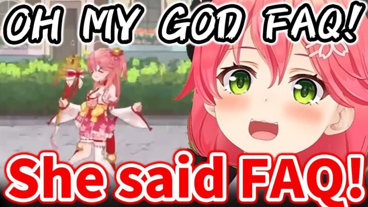 Miko notices her characer clearly saying FAQ【Hololive/Eng sub】