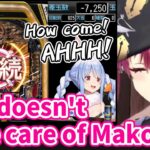 Marine feels sad Pekora is being addicted to slotmachine instead of taking care of their children…