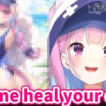 Aqua reveals her l*wd fanart of swimsuit to heal her viewers’ eyes【Hololive/Eng sub】