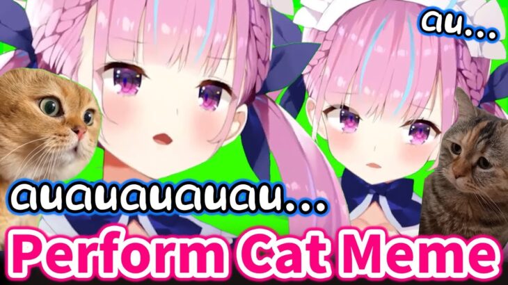 Aqua reveal her updated model and perform cat meme【Hololive/Eng sub】