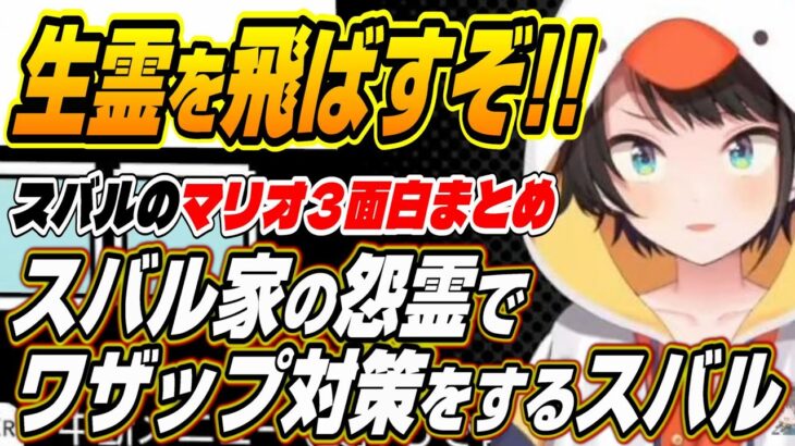 【ホロライブ切り抜き/大空スバル】指示厨とワザップ対策にスバル家の生霊を活用するスバルのマリオ３面白シーンまとめｗ