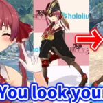 Marine reveals her new 3D model and she gets younger body【Hololive】