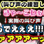 【響咲リオナ】、ホラゲ【青鬼】での絶叫が思ってた以上に野太くて癖になるｗｗ本人は可愛くしたいつもりがジャンプスケアには野太くなるのが面白いｗ【ホロライブ/切り抜き】