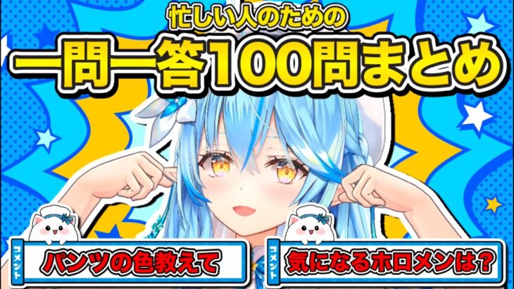 【新規さん必見！】雪花ラミィ一問一答100問まとめ【 ホロライブ/切り抜き/ねぽらぼ/Vtuber】