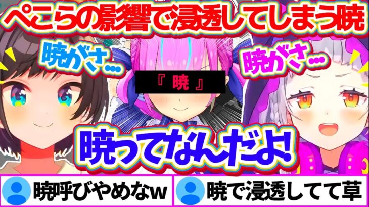 スバルからの”突発凸”であじまる6年ぶりのコラボ(シオン枠)で、なぜか同期への『暁呼び(ぺこら発祥)』が浸透してしまうシオスバw 【ホロライブ切り抜き/紫咲シオン/大空スバル/兎田ぺこら】