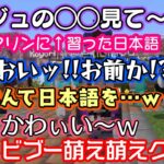 ホロENの【古石ビジュー】と遊ぶ【宝鐘マリン】、変な日本語ばかり教えてしまい、遭った人に勉強する日本語を披露のでギャラリーが集まり、ビブー萌え萌えクラブが開催されてしまうｗｗ【ホロライブ/切り抜き】