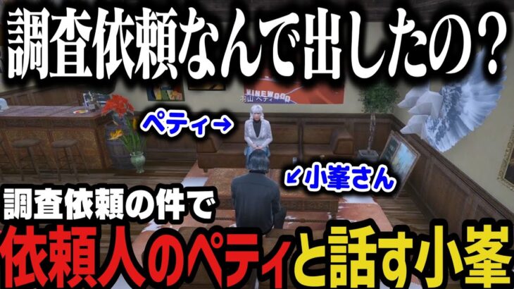 【まとめ】調査依頼の件で依頼人のペティと話す小峯さん【ストグラ切り抜き】