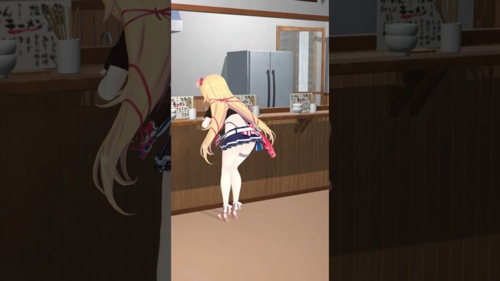 ラーメン屋でめちゃゴミ完全食！🍜#hololive #shorts #dance《HAACHAMA Ch 赤井はあと》